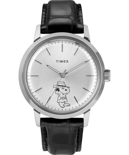 M79 automatic x peanuts featuring snoopy masked marvel 40mm stainless steel bracelet watch deals