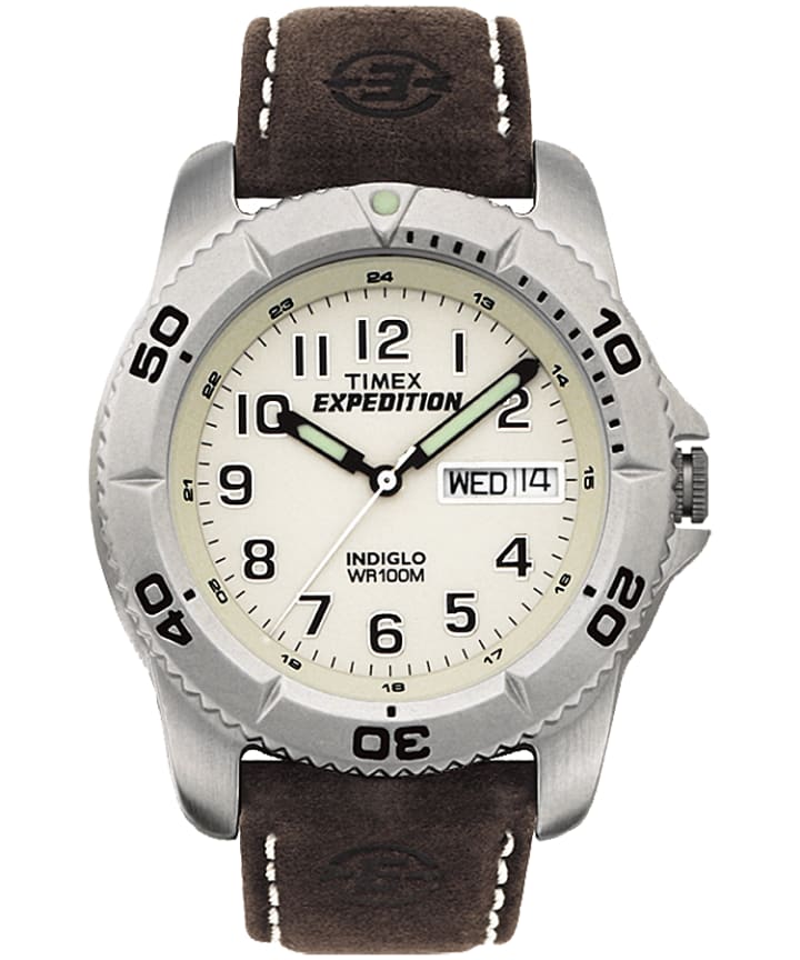 Montre Expedition Traditional 40 mm Bracelet en cuir Silver-Tone/Brown/Natural large