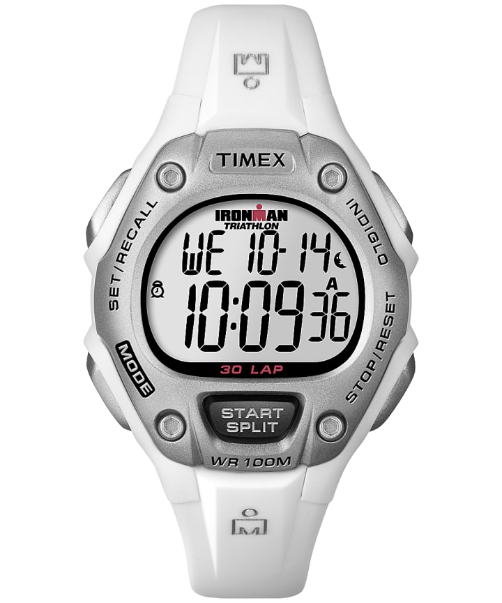 IRONMAN Classic 30 Mid-Size Resin Strap Watch White/Silver-Tone large