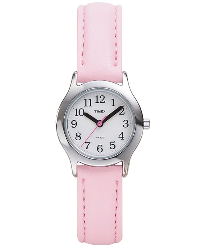 My First Timex® Easy Reader® Silver-Tone/Pink/White large