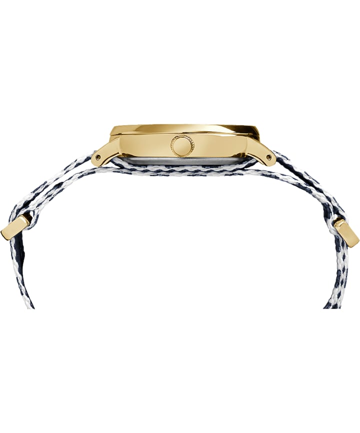 Fairfield 37mm Nylon Strap Watch Gold-Tone/Blue/White large