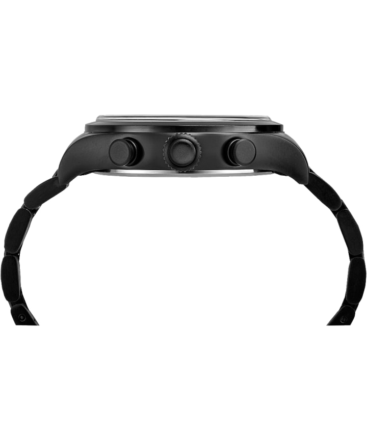 Reloj cronógrafo Waterbury Traditional de 42 mm con correa de acero inoxidable Black large