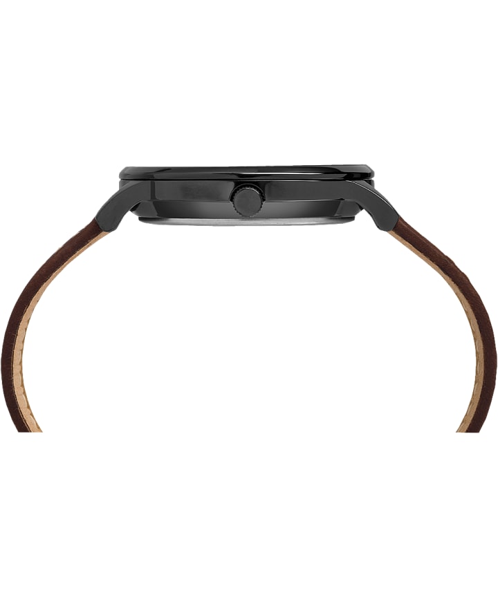 Waterbury Classic 40mm Leather Strap Watch Black/Brown/Blue large