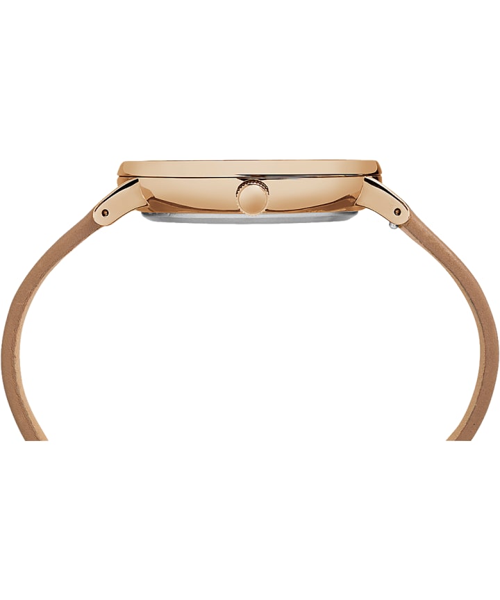 Fairfield 41mm Leather Strap Watch Rose-Gold-Tone/Tan/Natural large