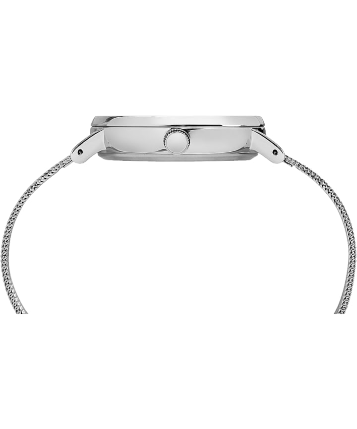 Fairfield 37mm Mesh Band Watch Silver-Tone/White large