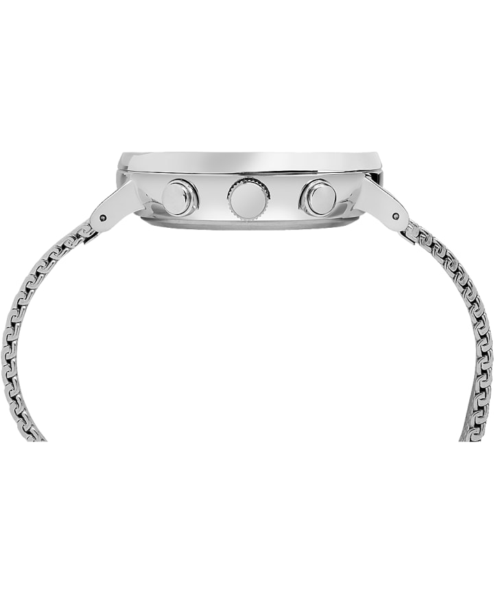 Fairfield Chronograph 41mm Mesh Band Watch Silver-Tone/White large