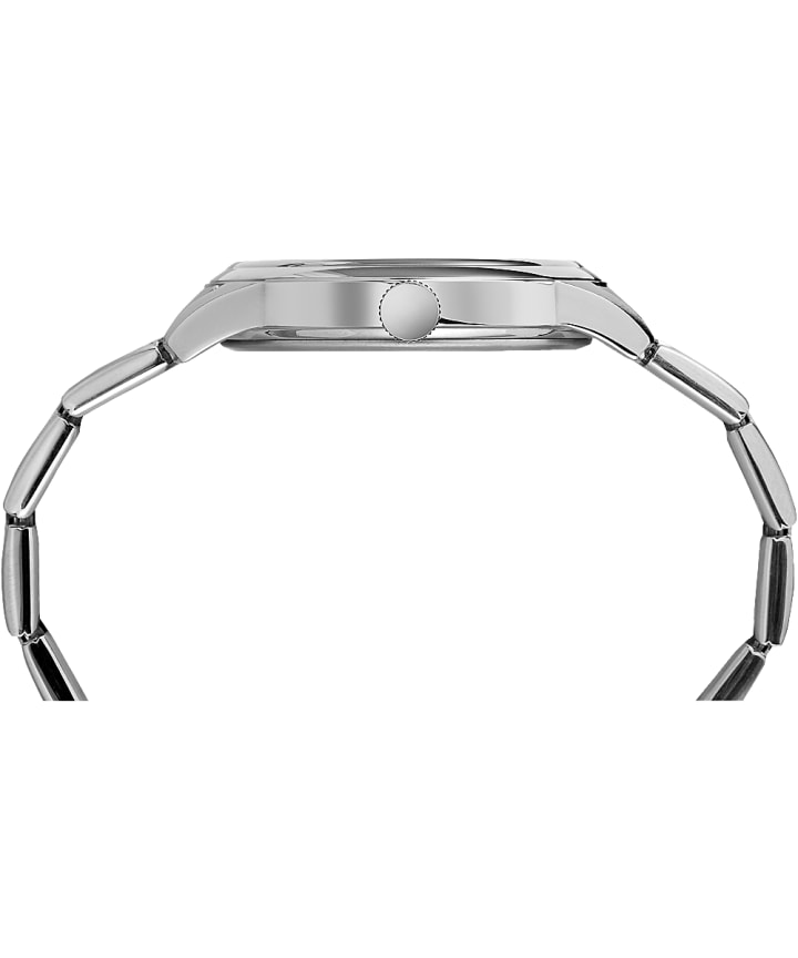 New England 40mm Bracelet Watch Silver-Tone/Black large