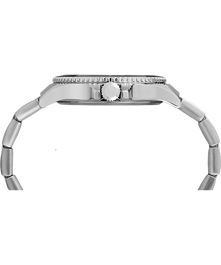 Harborside 42mm Bracelet Watch Chrome/Silver-Tone/Black large