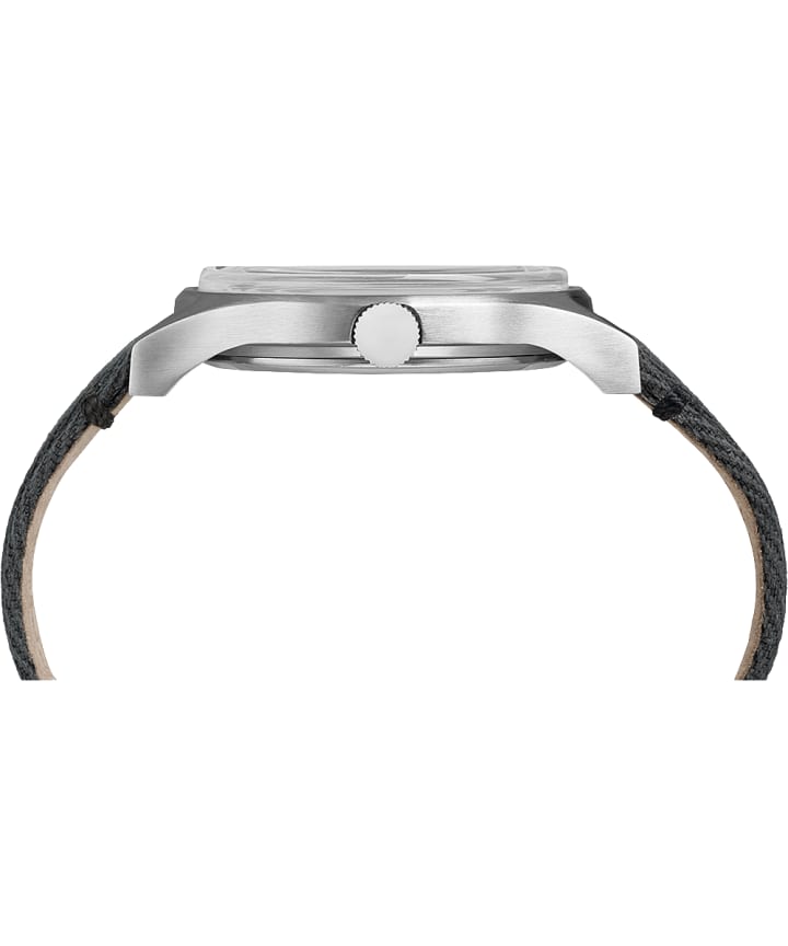 MK1 Steel 40mm Fabric Strap Watch Stainless-Steel/Black/Gray large