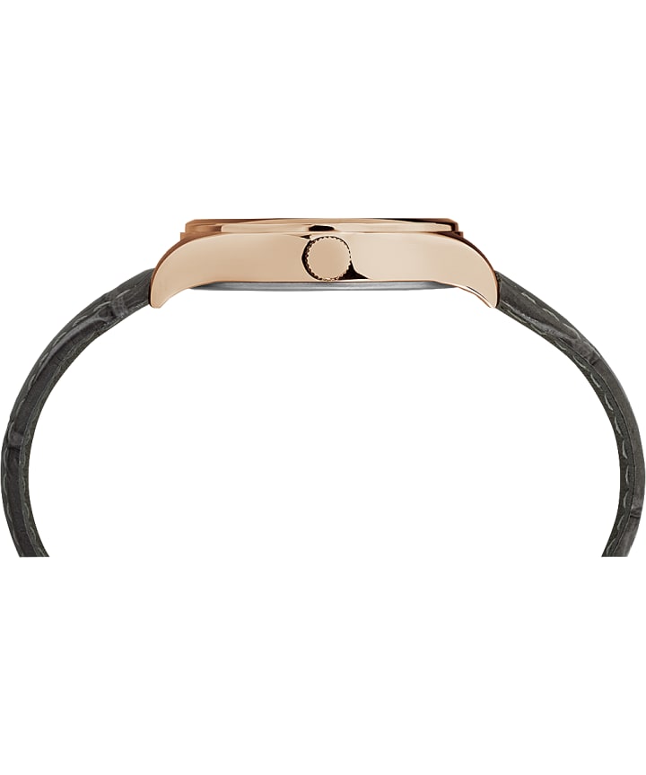 Waterbury Traditional 34mm Leather Strap Watch Rose-Gold-Tone/Gray/White large