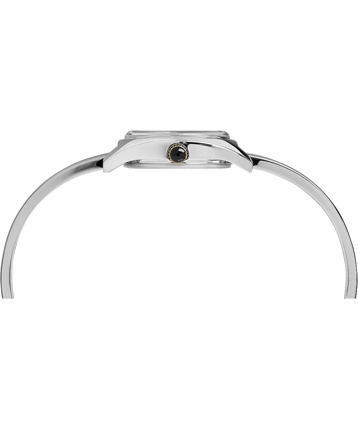 Milano Semi-Bangle 24mm Watch Silver-Tone/White large