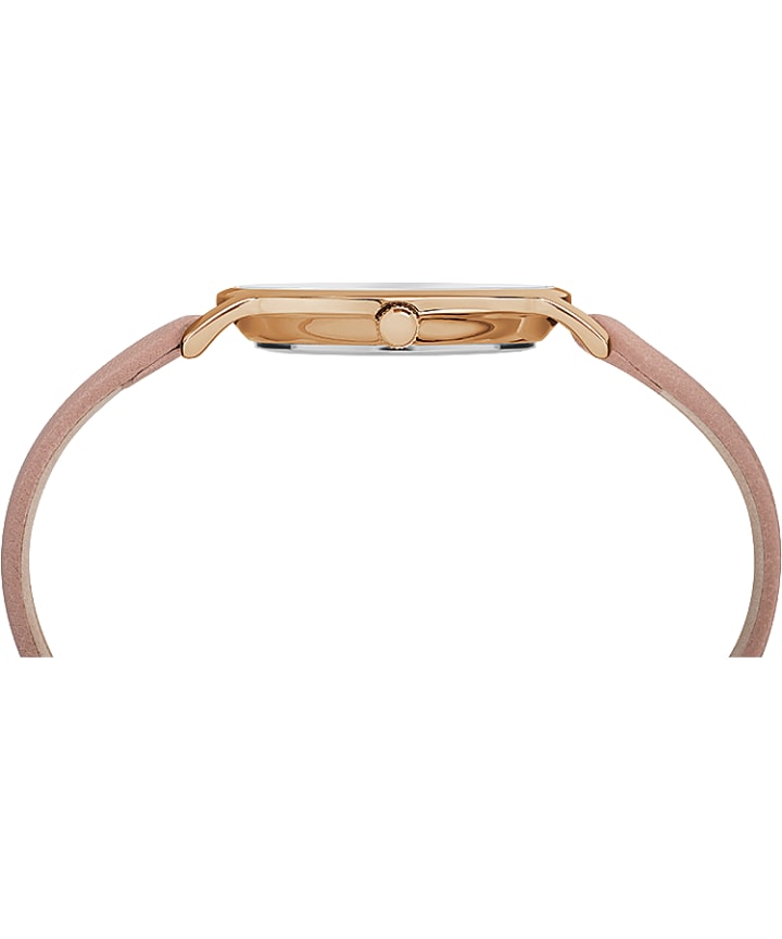 Metropolitan 34mm Leather Strap Watch Rose-Gold-Tone/Pink large