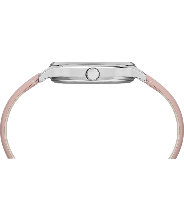 Crystal Bloom With Swarovski® Crystals 36mm Leather Strap Watch Rose-Gold-Tone/Pink/White large