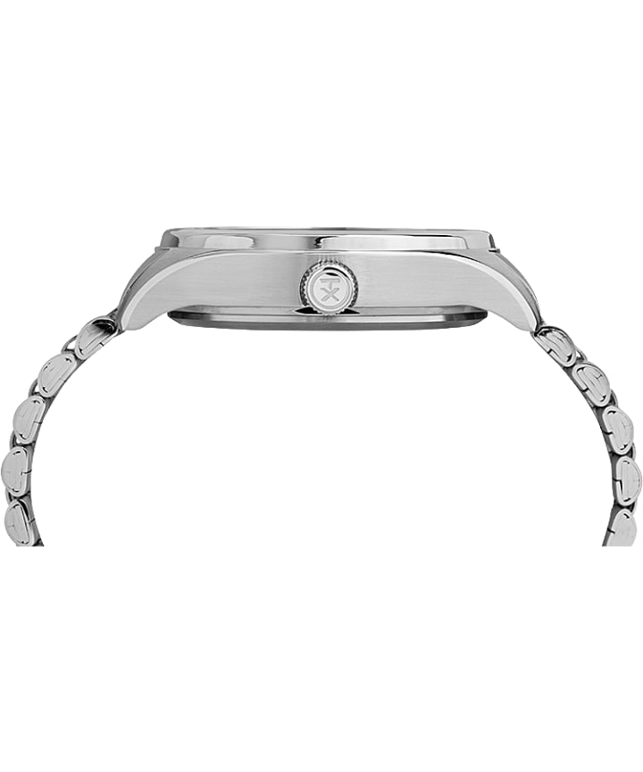 Waterbury Traditional Day Date 42mm Stainless Steel Bracelet Watch Stainless-Steel/Black large