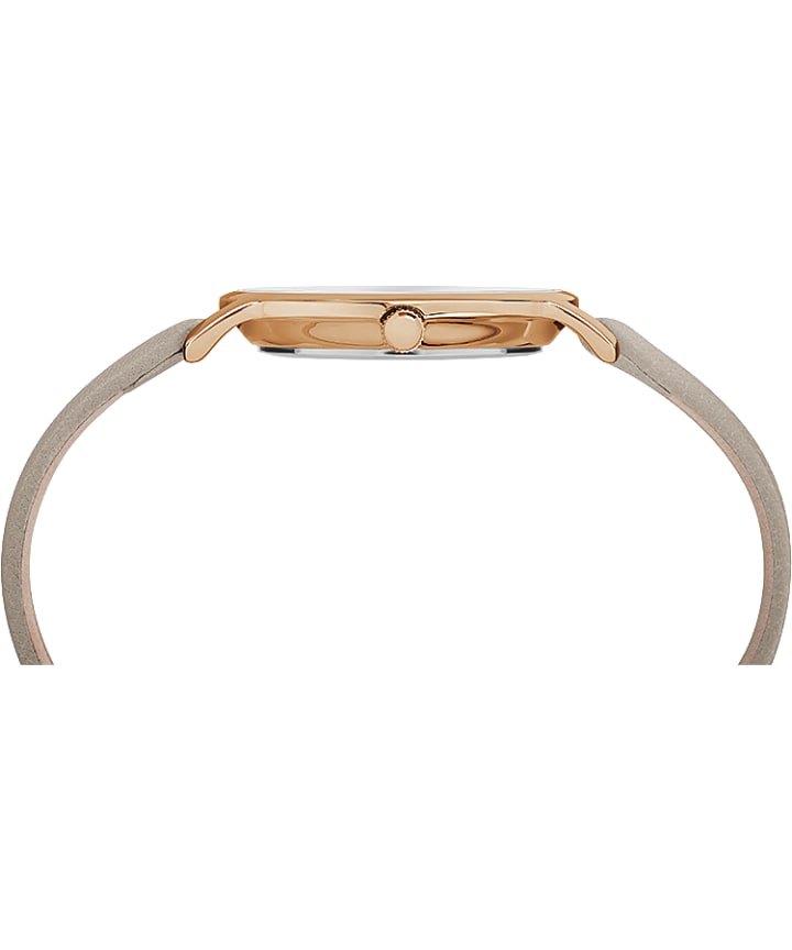 Metropolitan 34mm Leather Strap Watch Rose-Gold-Tone/Gray large