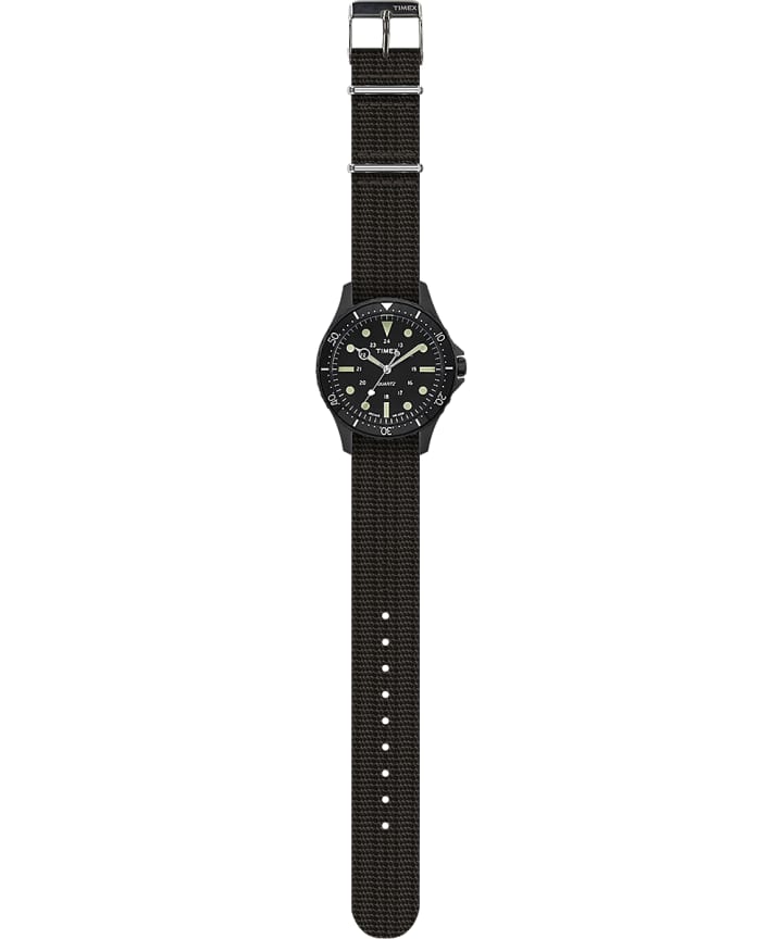 Navi Harbor 38mm Fabric Strap Watch Black/Black large