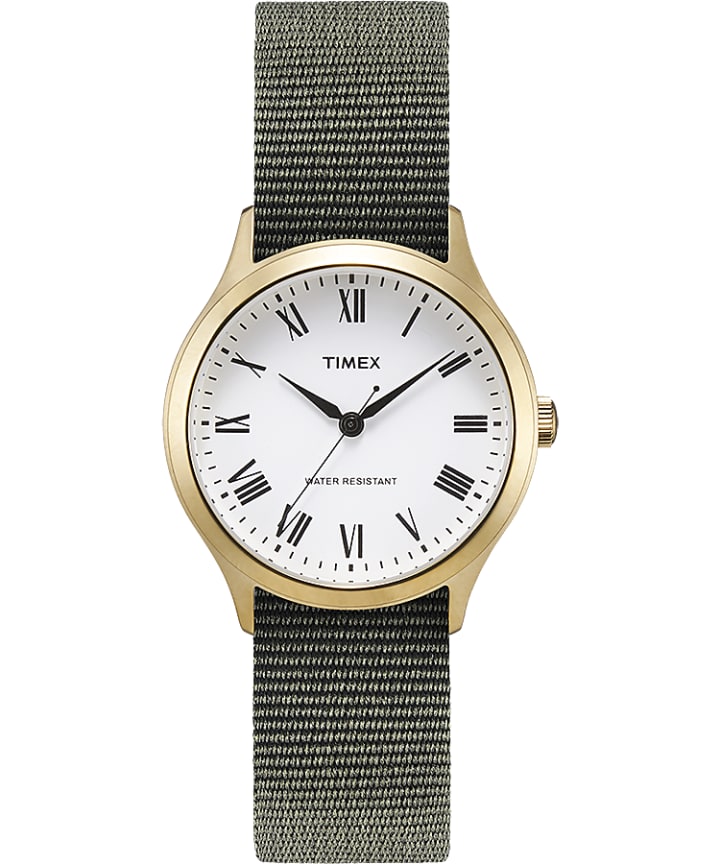 Whitney Avenue 36mm Reversible Grosgrain Strap Watch Gold-Tone/White large