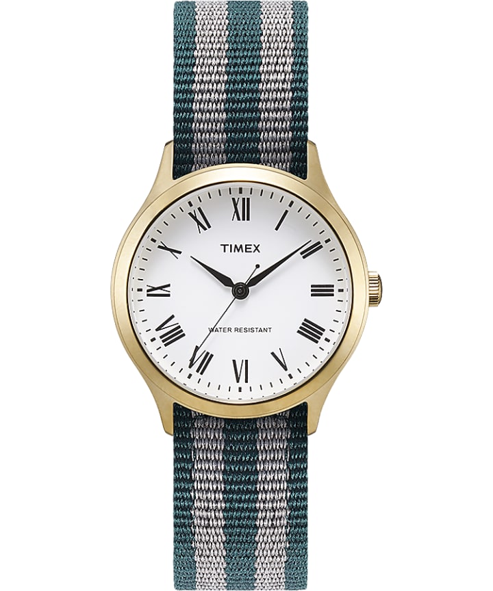 Whitney Avenue 36mm Reversible Grosgrain Strap Watch Gold-Tone/White large