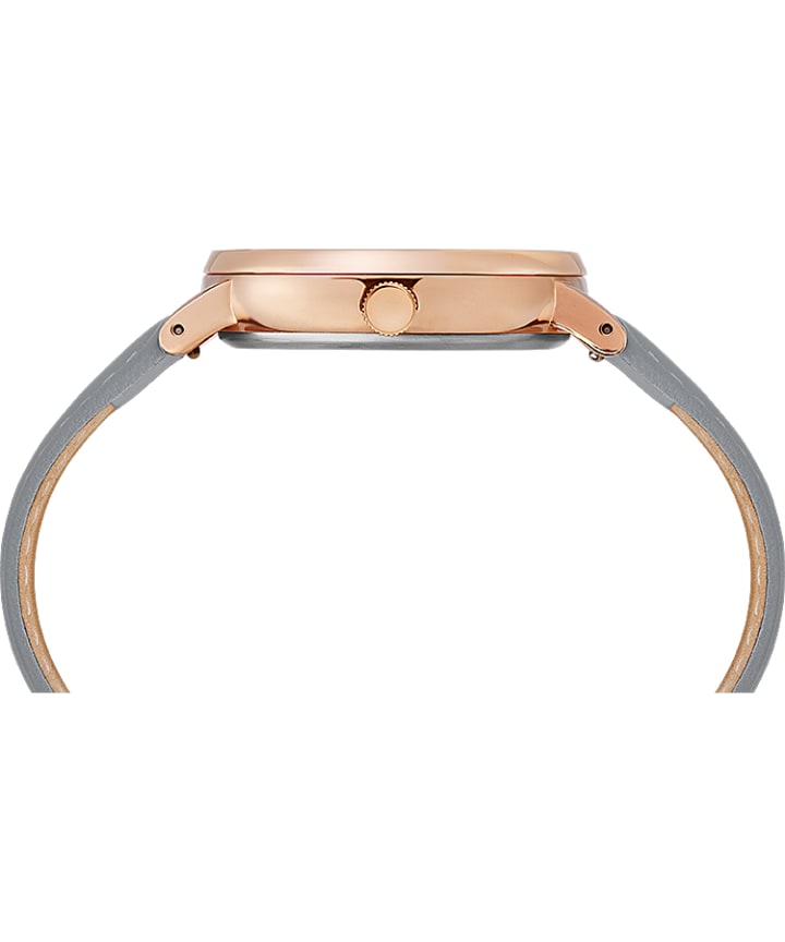 Fairfield 37mm Leather Strap Watch Rose-Gold-Tone/Gray/Cream large