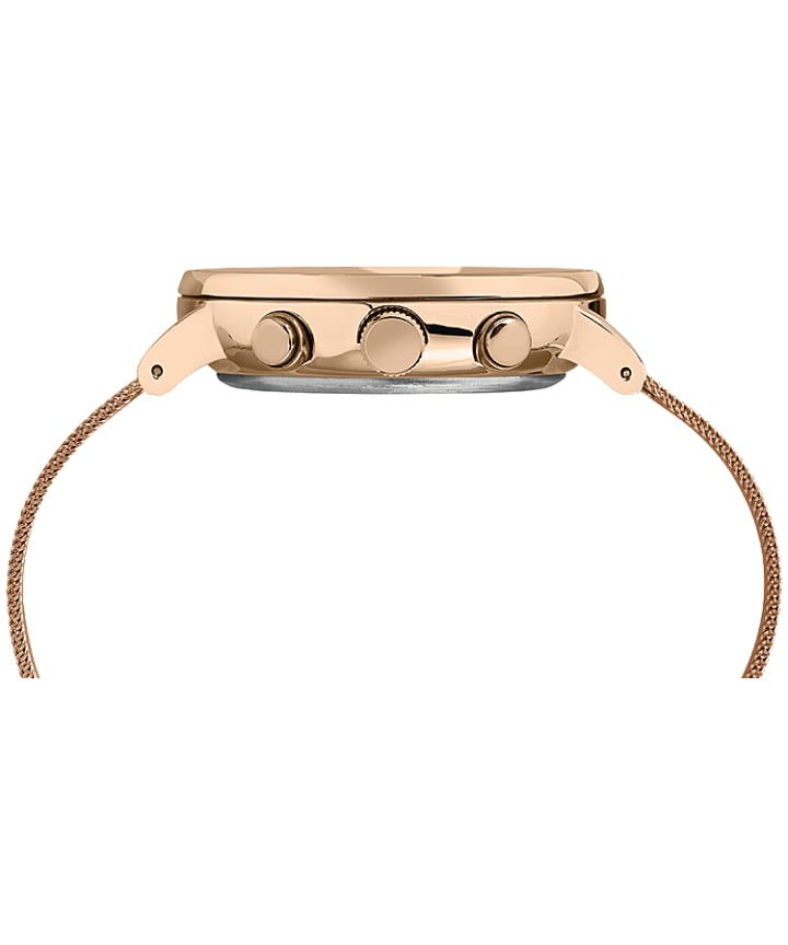 Fairfield Chronograph 41mm Stainless Steel Mesh Band Watch Rose-Gold-Tone/White large