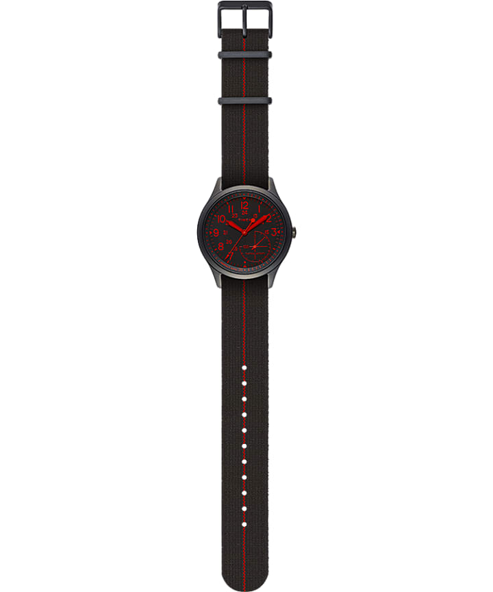 IQ+ MOVE 41mm Elastic Fabric Strap Watch Black large