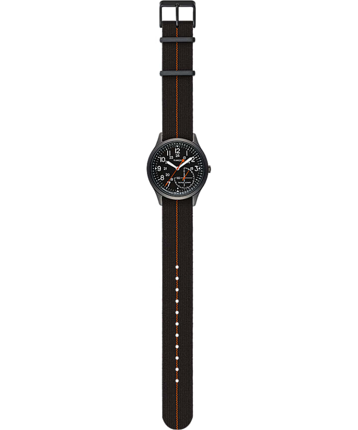 IQ+ MOVE 41mm Elastic Fabric Strap Watch Black large