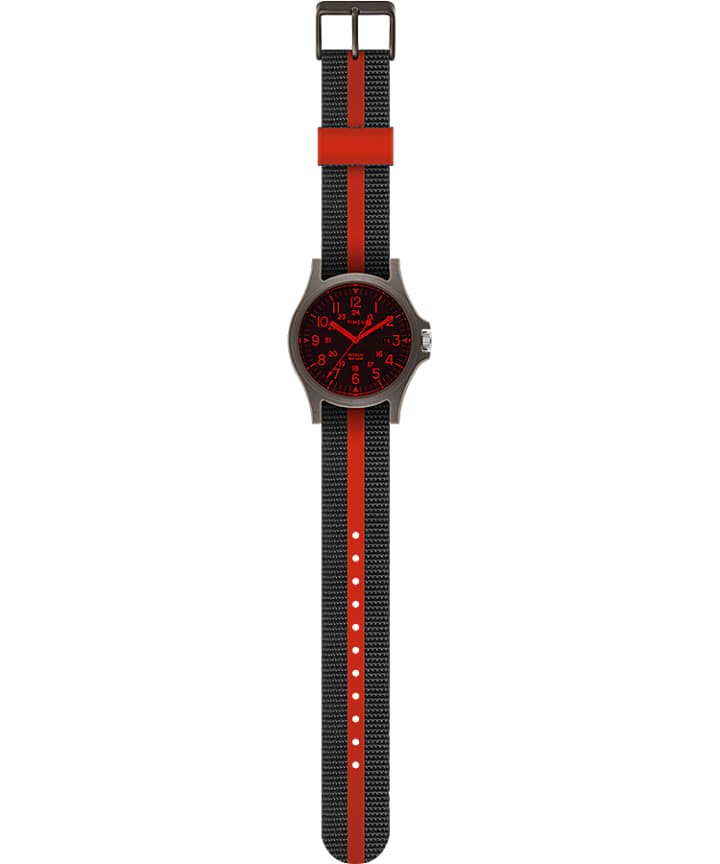 Acadia 40mm Fabric Strap Watch Green/Black large