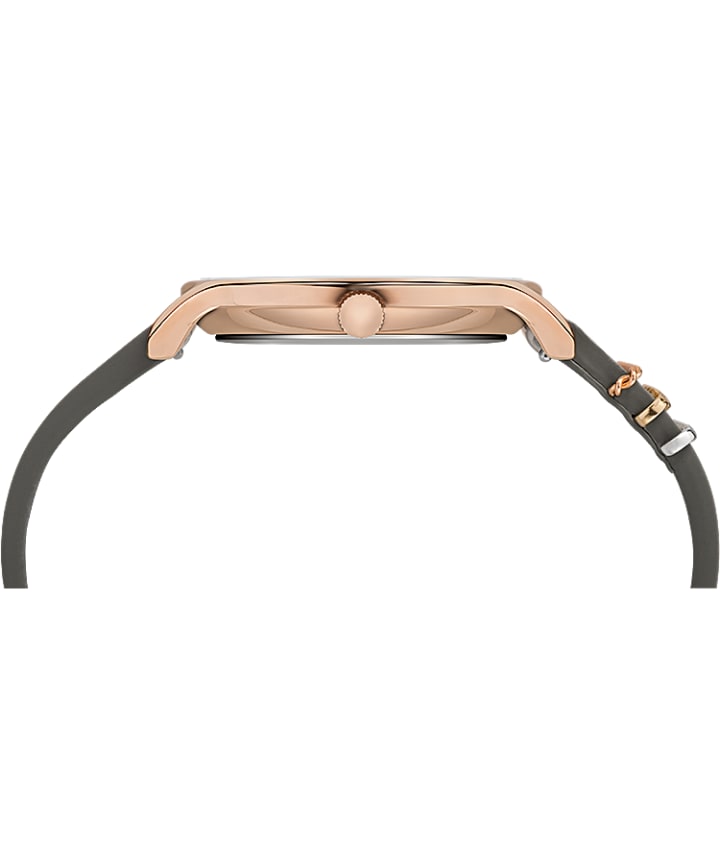 Transcend 38mm Leather Strap Watch Rose-Gold-Tone/Gray/White large