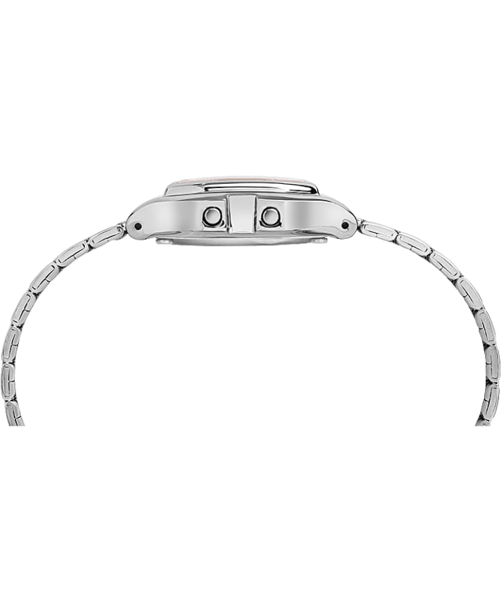 Digital Mini 27mm Bracelet Watch Silver-Tone/Pink large