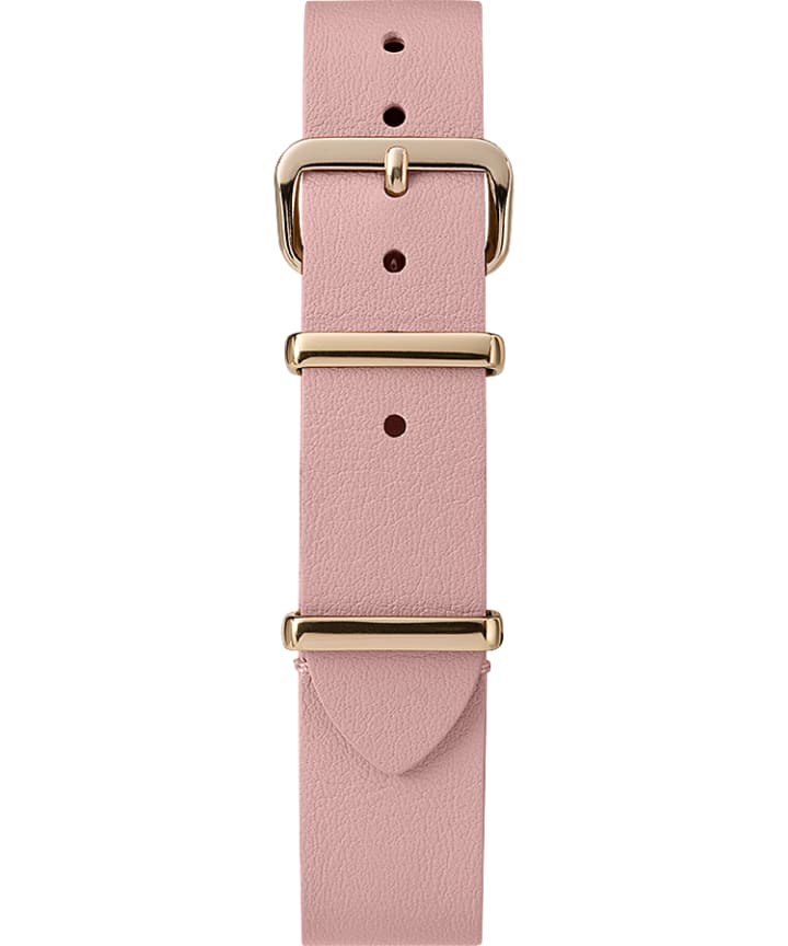 16mm Leather Slip-Thru Single Layer Strap Pink large