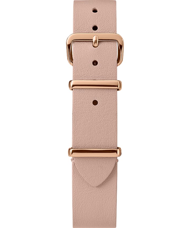 16mm Leather Slip-Thru Single Layer Strap Tan large