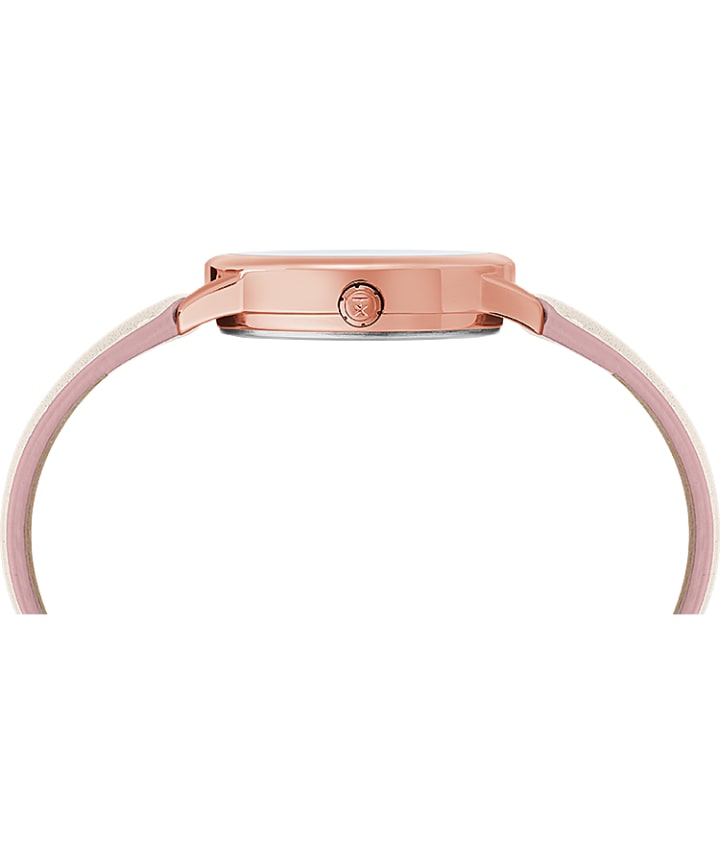 Easy Reader Color Pop 30mm Leather Strap Watch Rose-Gold-Tone/Cream large
