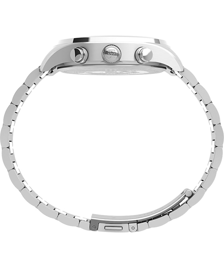 Waterbury Traditional Chronograph 42mm Stainless Steel Bracelet Watch Stainless-Steel/Black large