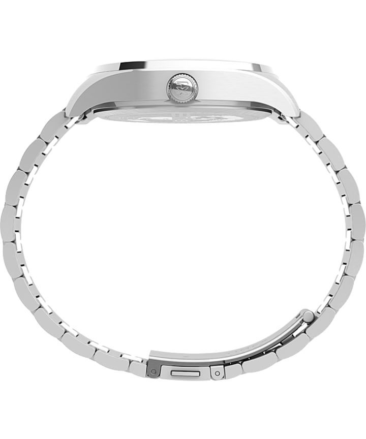Zegarek Waterbury Traditional 42 mm ze stalową bransoletą Stal nierdzewna/Srebrny large