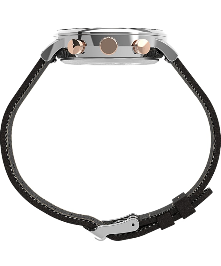 Waterbury Classic Chronograph 40mm Leather Strap Watch Stainless-Steel/Brown large