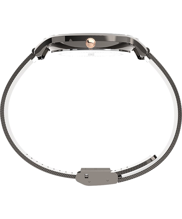 Transcend™ 38mm Stainless Steel Mesh Band Watch Gunmetal/Black large