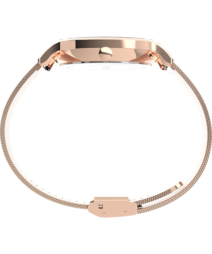 Transcend™ Multifunction 38mm Stainless Steel Mesh Band Watch Rose-Gold-Tone/Pink large