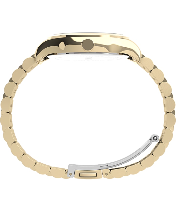Waterbury Traditional 34mm Stainless Steel Bracelet Watch Gold-Tone/White large
