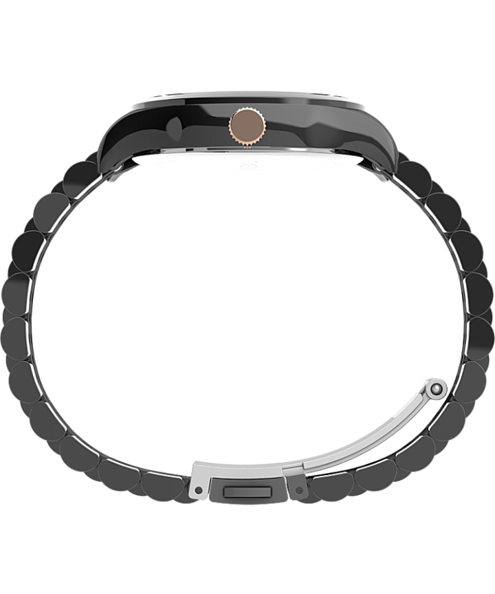 Waterbury Traditional 34mm Stainless Steel Bracelet Watch Gunmetal/Black/Rose-Gold-Tone large