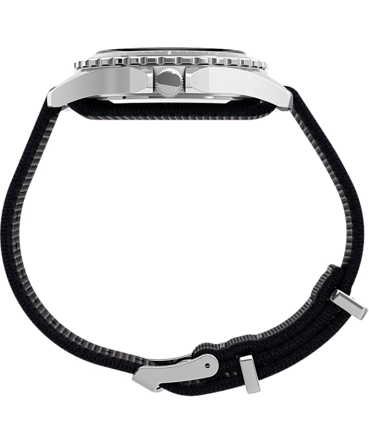 Navi XL 41mm Fabric Slip-Thru Strap Watch Stainless-Steel/Blue large