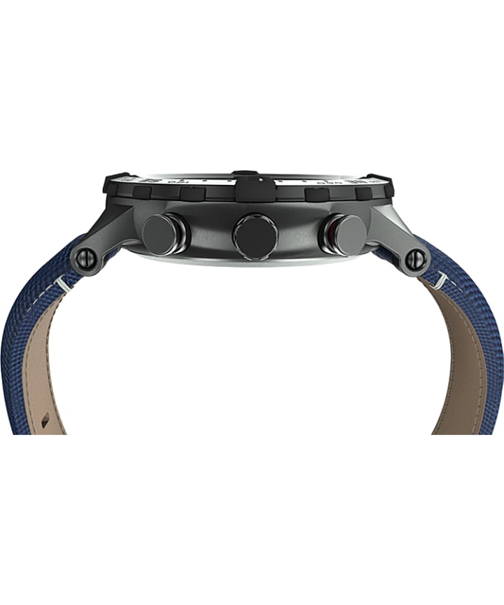 Allied® Tide-Temp-Compass with Intelligent Quartz® Technology 45mm Fabric Strap Watch Gunmetal/Blue large