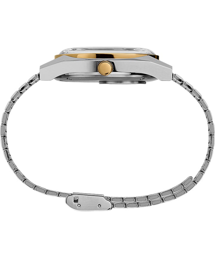 Q Timex Reissue Falcon Eye 38mm Stainless Steel Bracelet Watch Stainless-Steel/Blue/Gold-Tone large