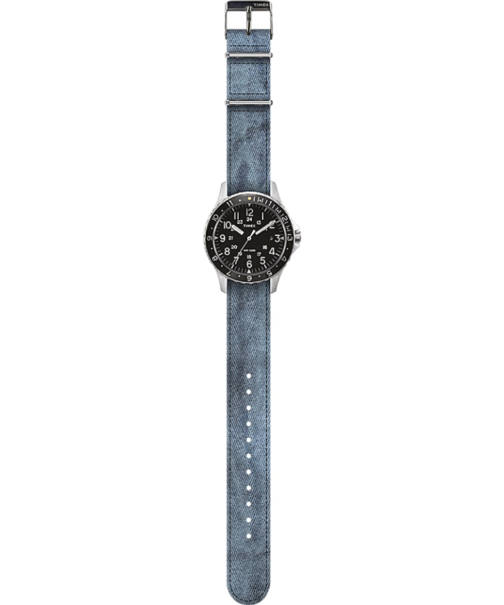 Navi Ocean 38mm Fabric Strap Watch Black/Blue large