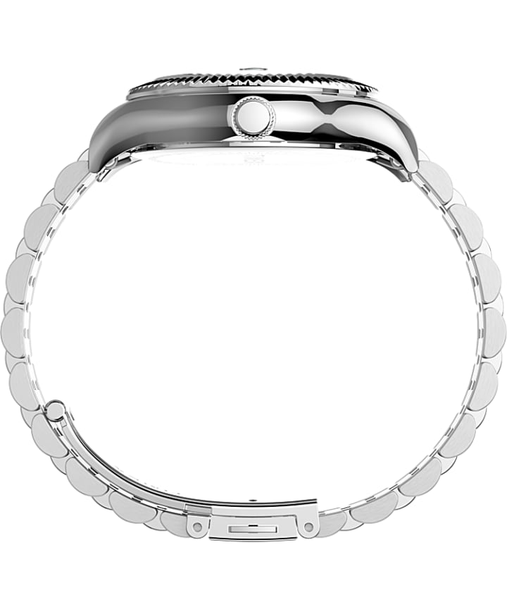 Waterbury Legacy 34mm Stainless Steel Bracelet Watch Silver-Tone/Green large