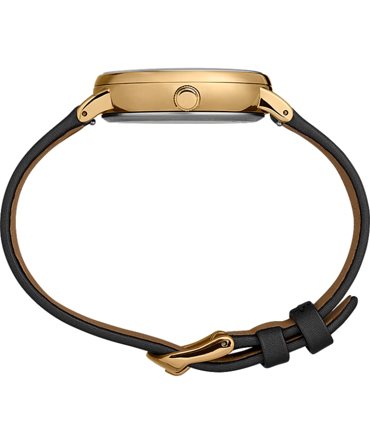 Celestial Opulence 37mm Textured Strap Watch Gold-Tone/Black-LIBRA,SCORPIO,SAGGITARIUS large