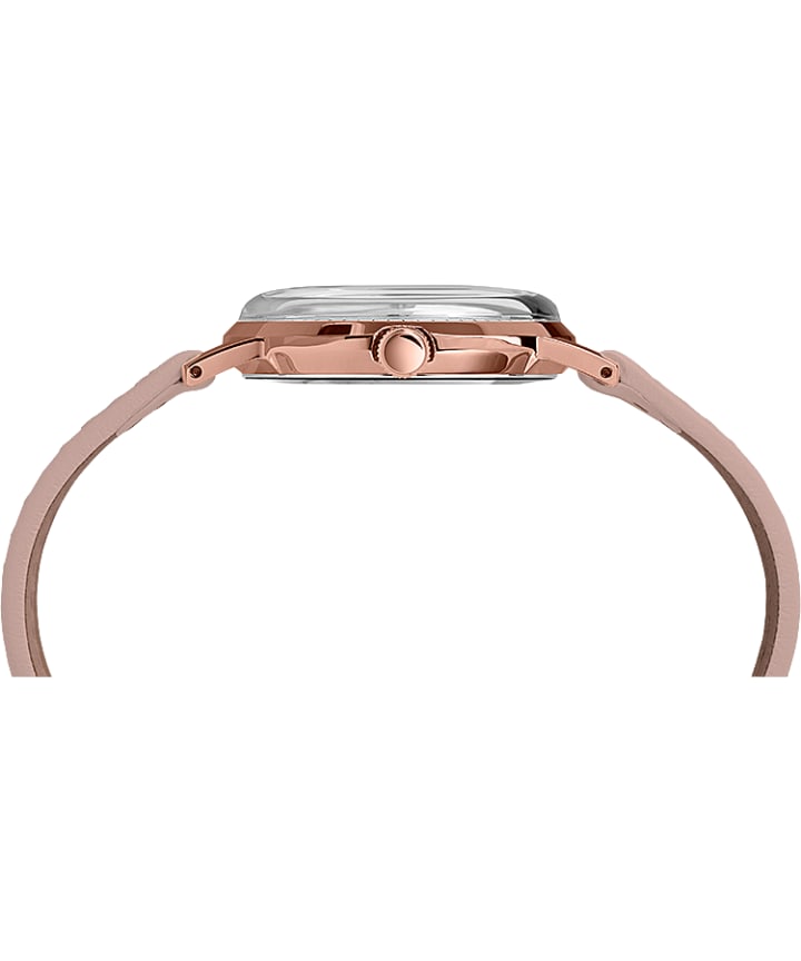 Marlin® Hand-Wound 34mm Leather Strap Watch Rose-Gold-Tone/Pink large