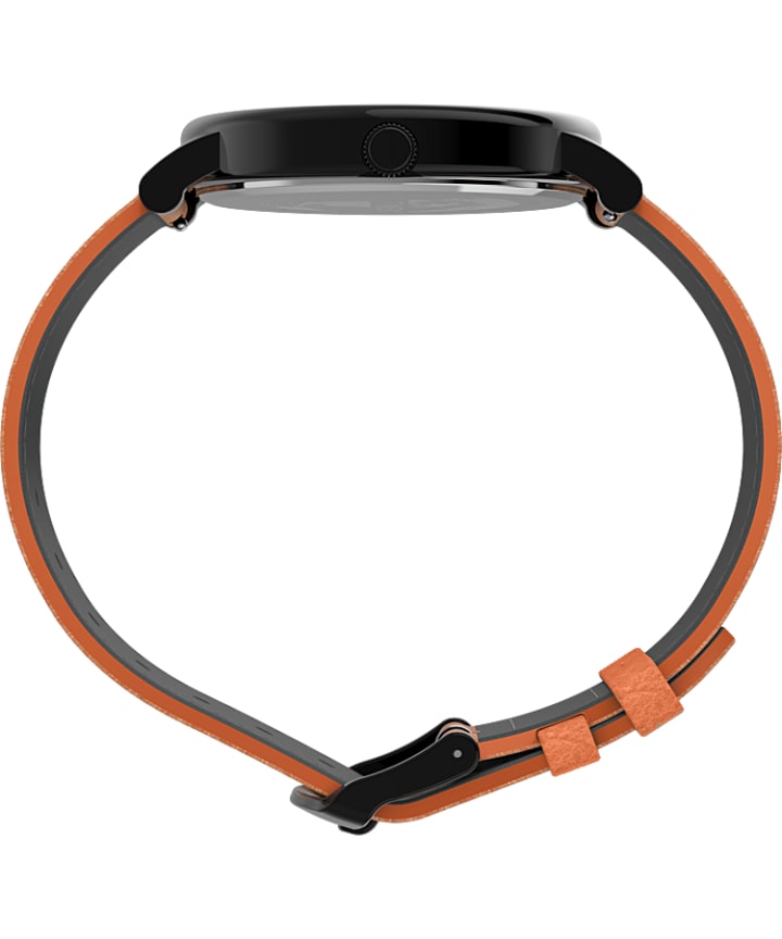 Originals 42mm Leather Strap Watch Black/Brown large