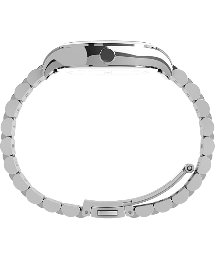Waterbury Neon 34mm Stainless Steel Bracelet Watch Stainless-Steel/White large