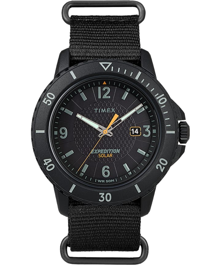 Expedition Gallatin Solar 44mm Fabric Strap Watch Black large