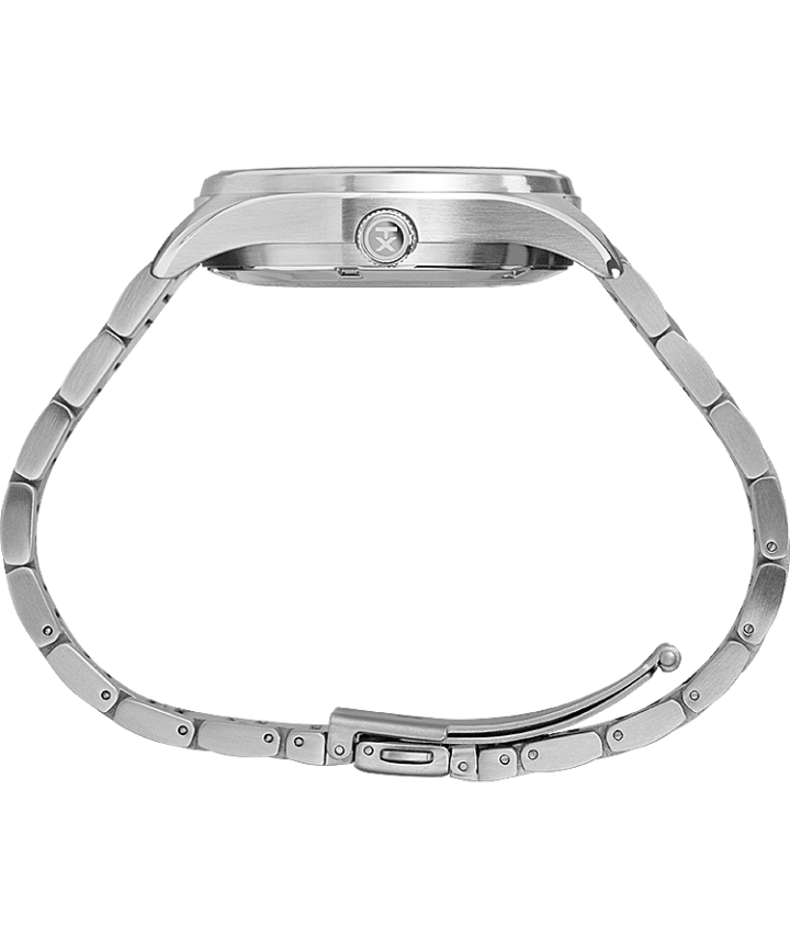 Waterbury Traditional Automatic Open-Heart Dial 42mm Stainless Steel Bracelet Watch Stainless-Steel/Blue large